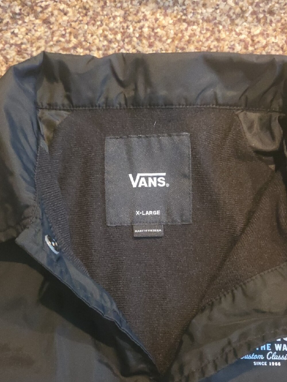 Vans Torrey Black Snap-Front Coach Jacket - Youth XL - Picture 2 of 8
